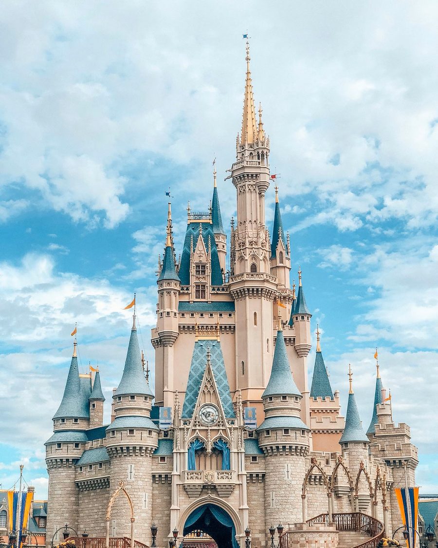 Cinderella Castle at Walt Disney World at dusk